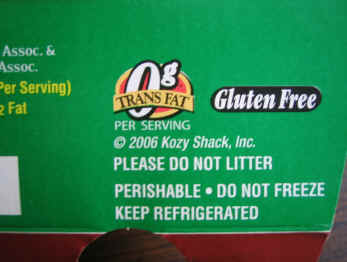 food label gluten free claim